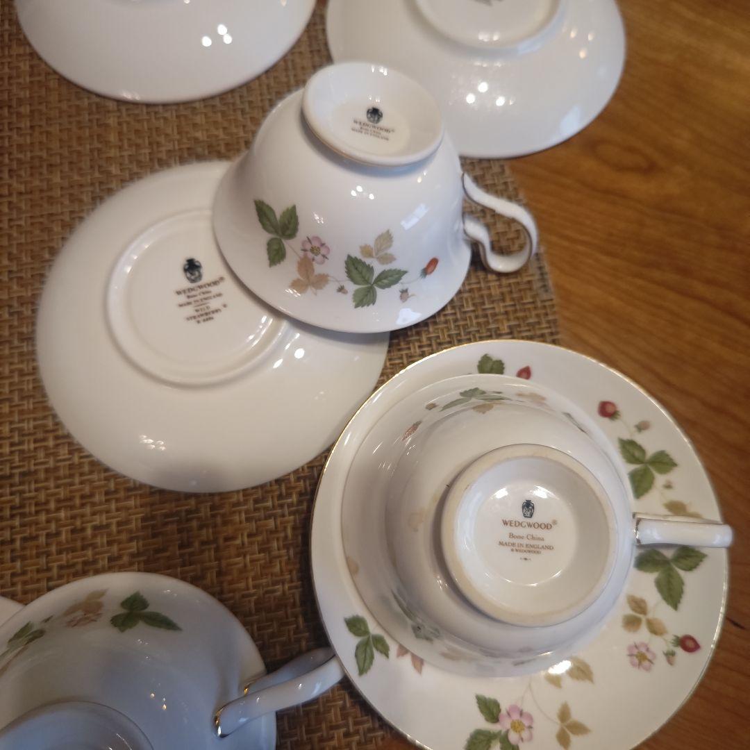  ワイルドストロベリー　カップ&ソーサー　6客セット