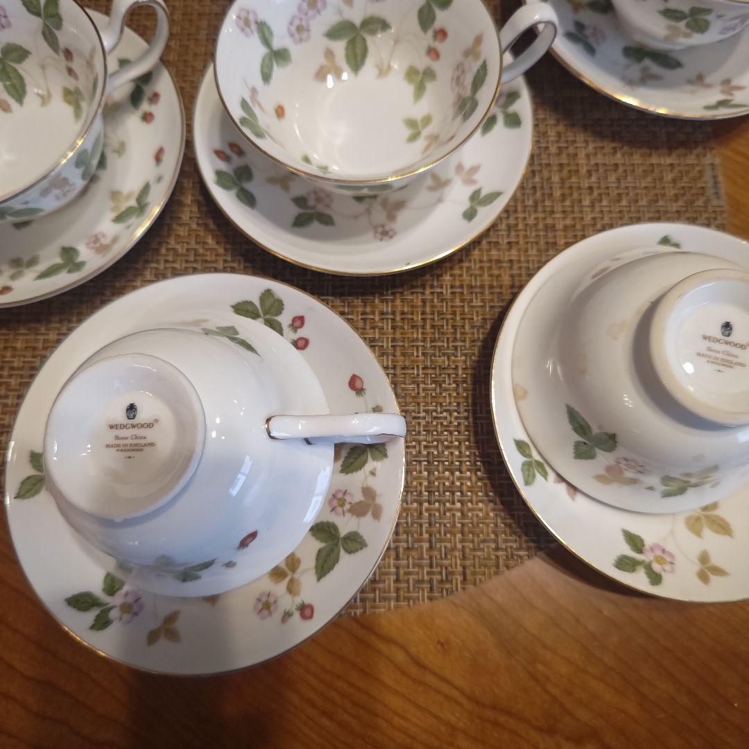  ワイルドストロベリー　カップ&ソーサー　6客セット