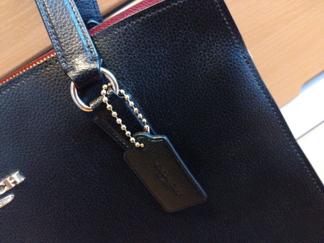 himawari☆COACH トートバッグ 黒 レザー