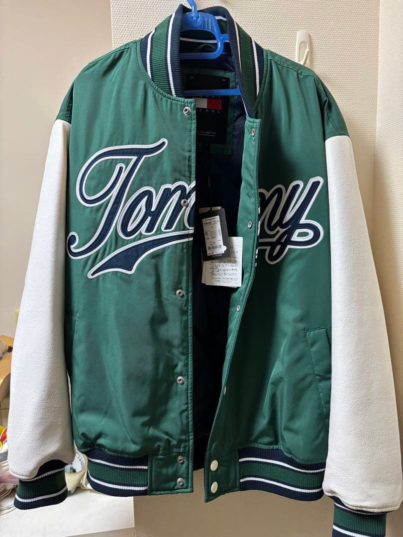 未使用  JEANS スタジャンS 緑 スキズ フィリックス着用 ピリ