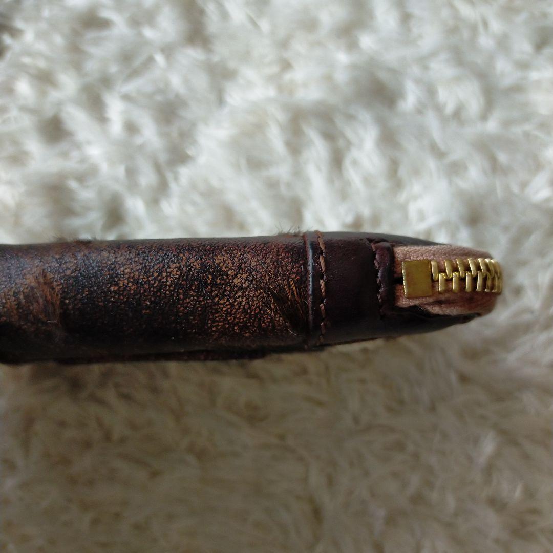 カンポマッジ CAMPOMAGGI 財布 ハラコ ラウンドファスナー