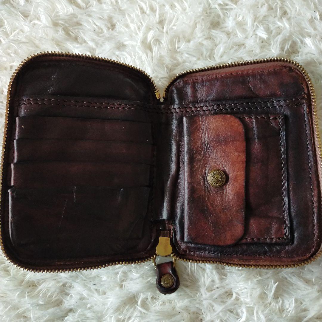 カンポマッジ CAMPOMAGGI 財布 ハラコ ラウンドファスナー