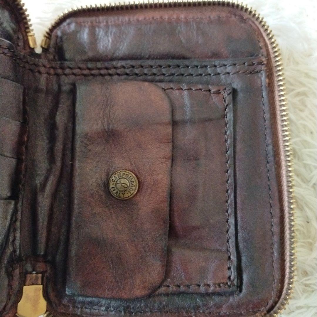 カンポマッジ CAMPOMAGGI 財布 ハラコ ラウンドファスナー