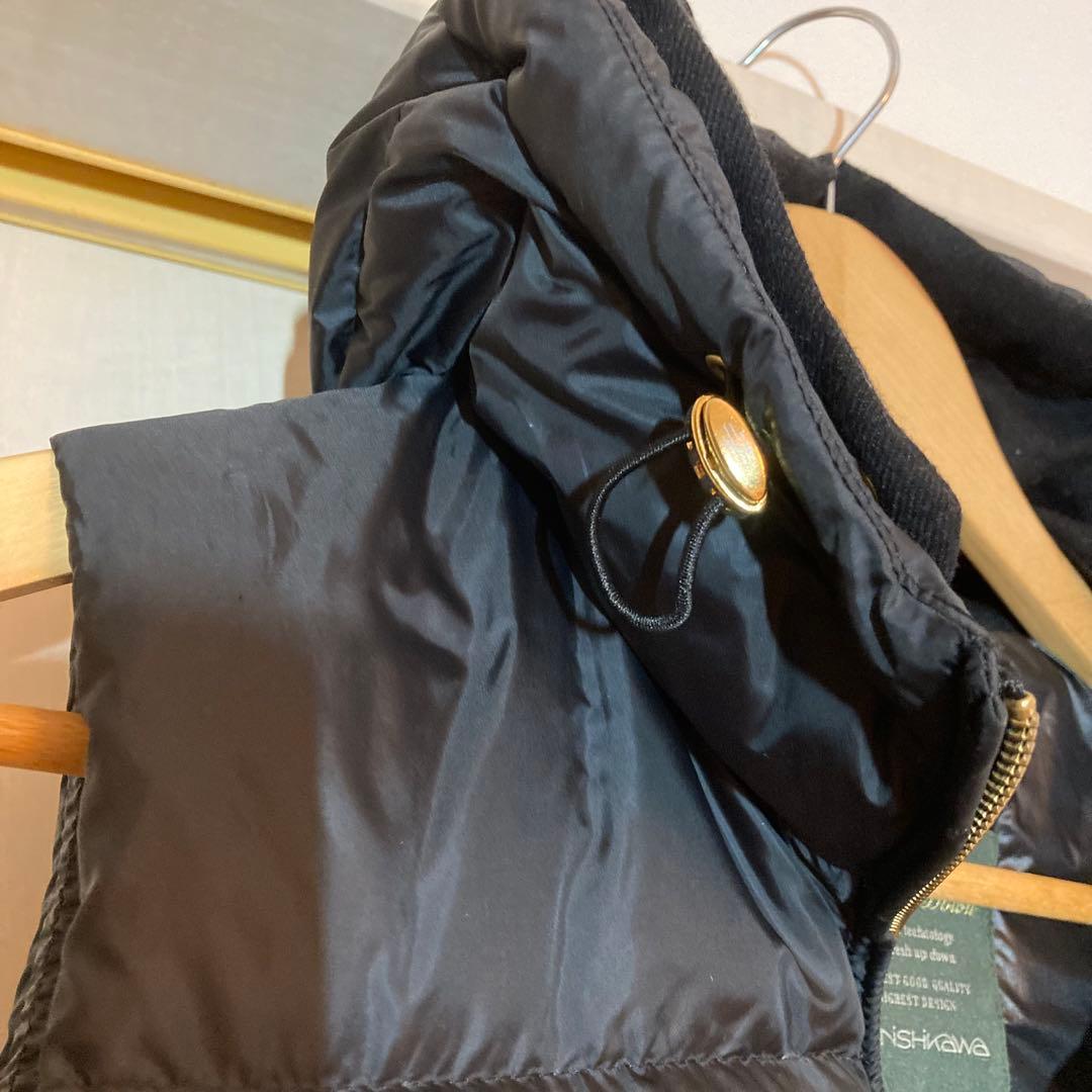 ナノユニバース　nano universe　 西川ダウン ダウンベスト 38 黒