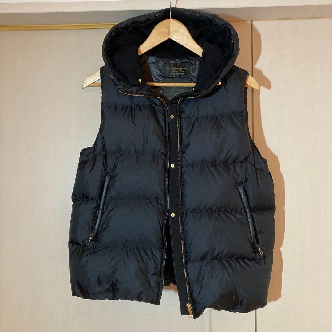 ナノユニバース　nano universe　 西川ダウン ダウンベスト 38 黒