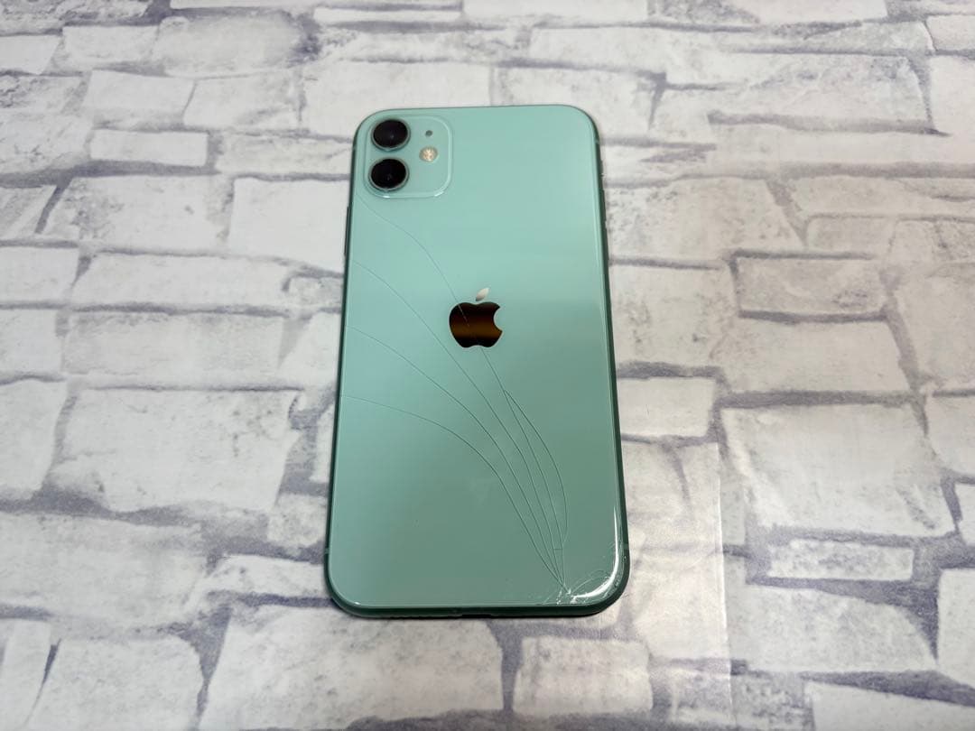 【ひび割れあり】iPhone 11 グリーン 128GB 箱付き