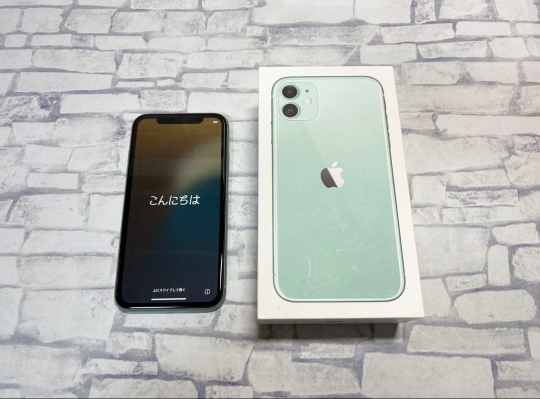 【ひび割れあり】iPhone 11 グリーン 128GB 箱付き