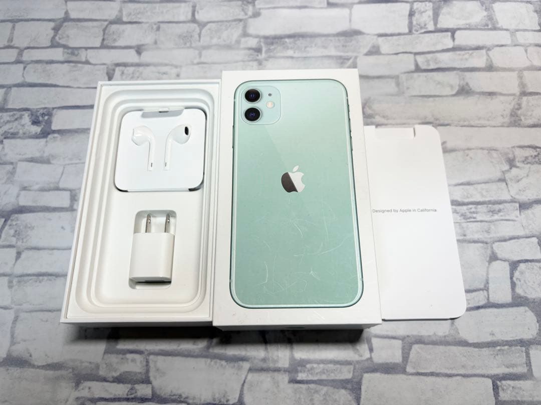 【ひび割れあり】iPhone 11 グリーン 128GB 箱付き