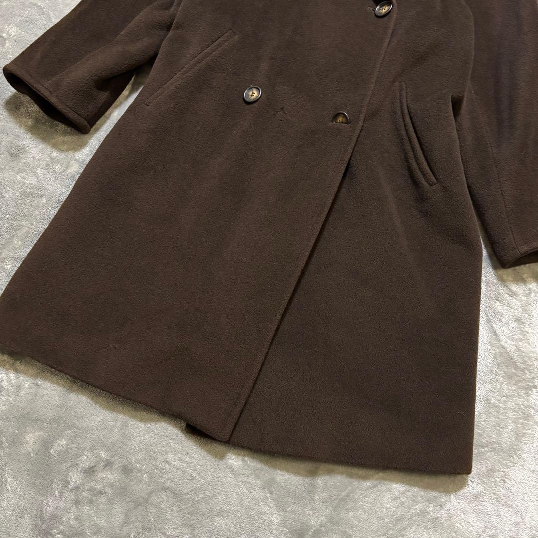 H243 Max Mara マックスマーラ　ダブルチェスターコート　ウール　茶