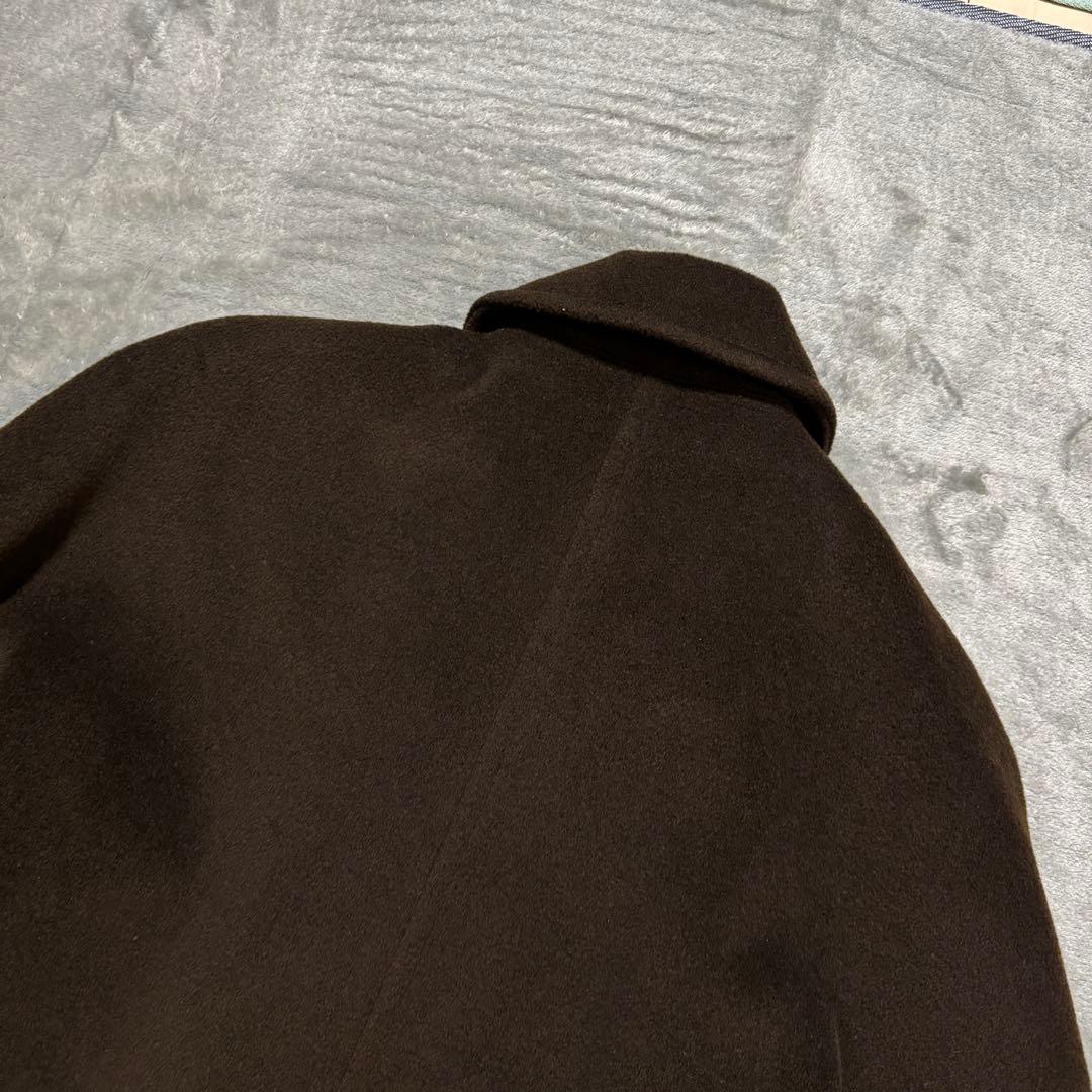 H243 Max Mara マックスマーラ　ダブルチェスターコート　ウール　茶