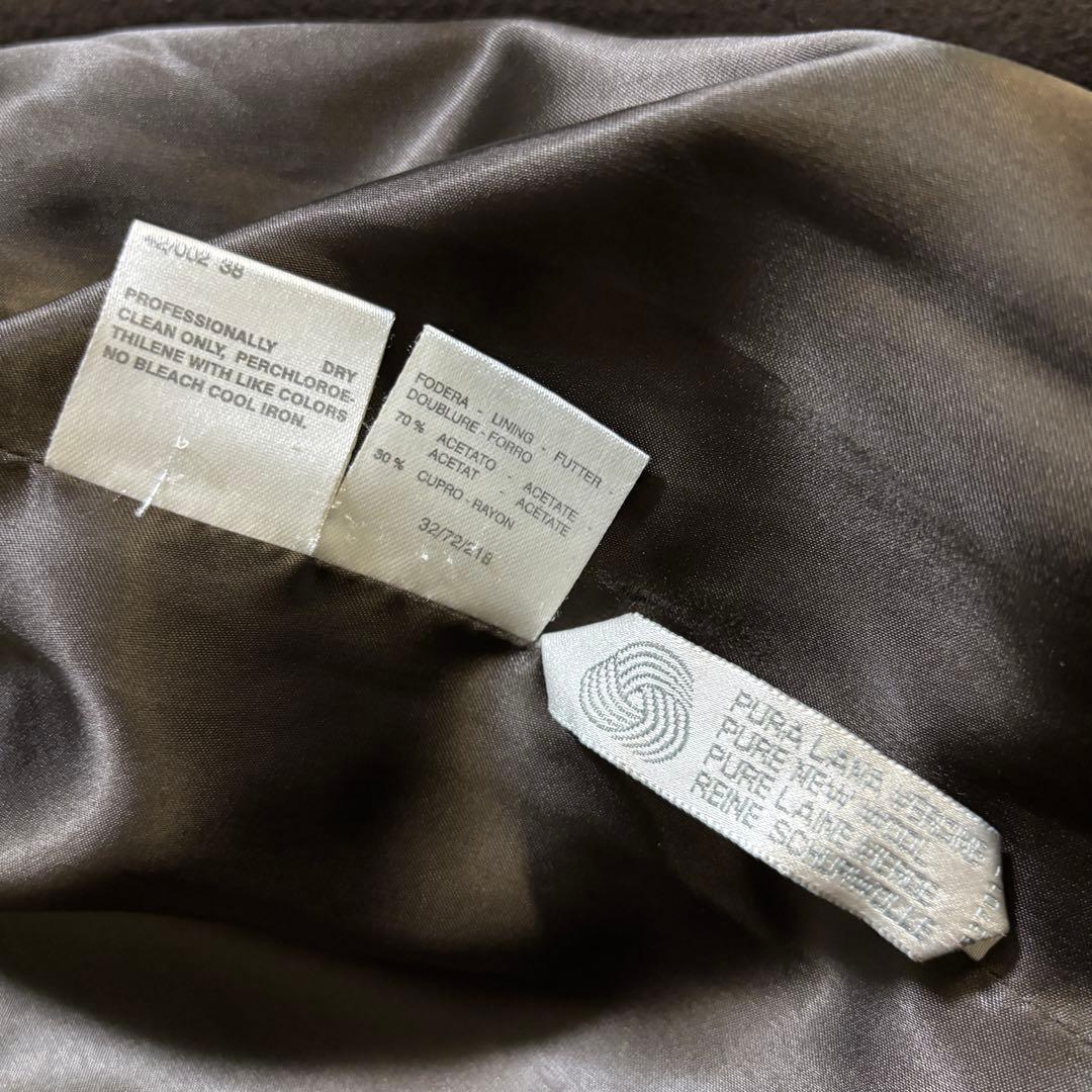 H243 Max Mara マックスマーラ　ダブルチェスターコート　ウール　茶