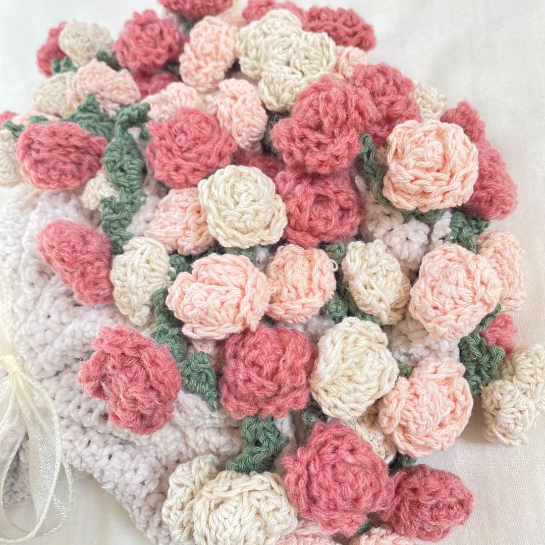 【RRmm】花束　ブーケブランケット　クリスマス　プレゼント　毛糸　お祝い