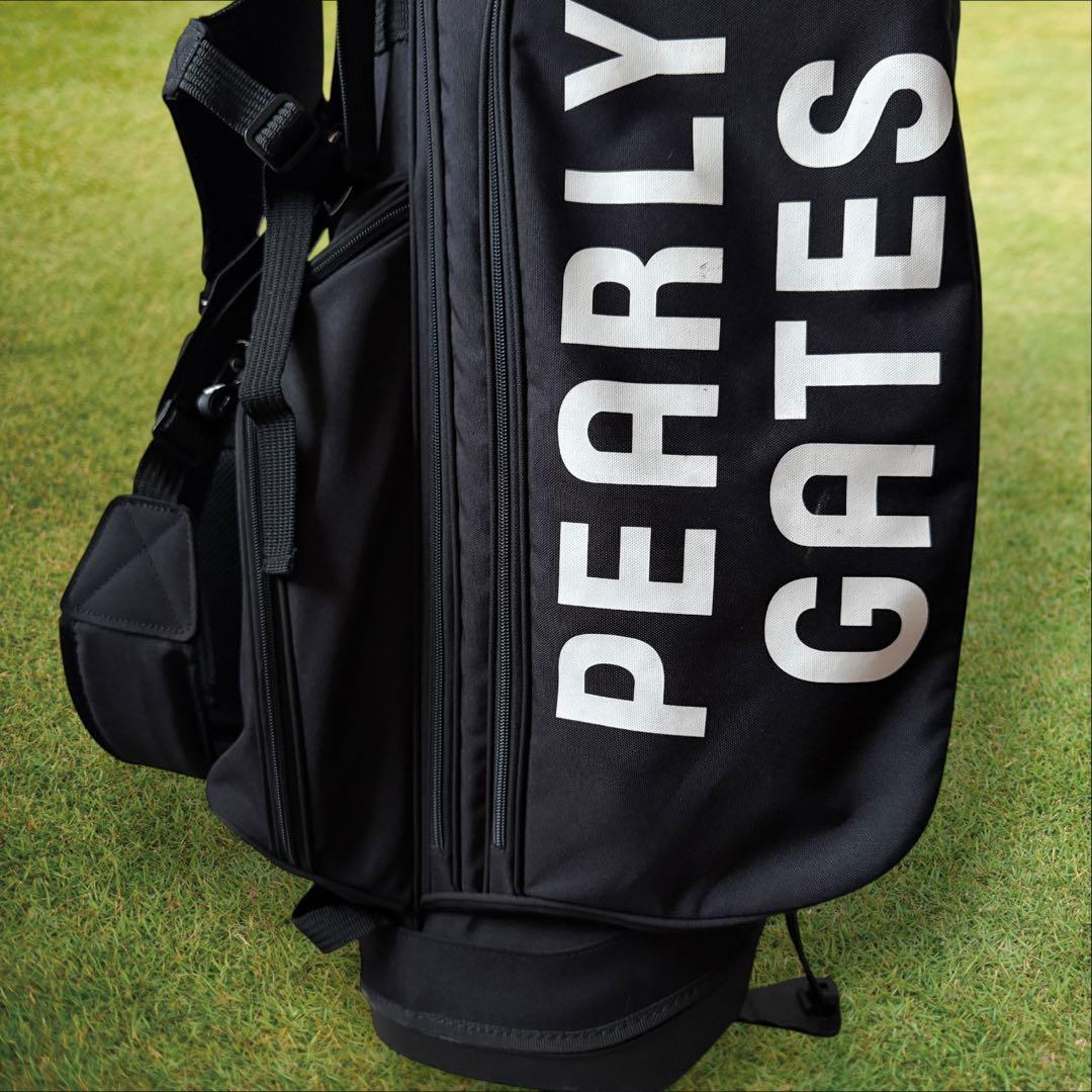 美品　パーリーゲイツ　キャディバッグ　黒　ブラック　ショルダー式　スタンド式