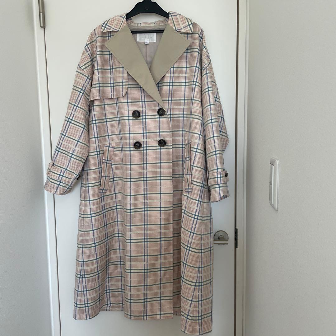 ジルスチュアート　アンドレアチェックトレンチコート　S　浜辺美波さん　ドラマ着用