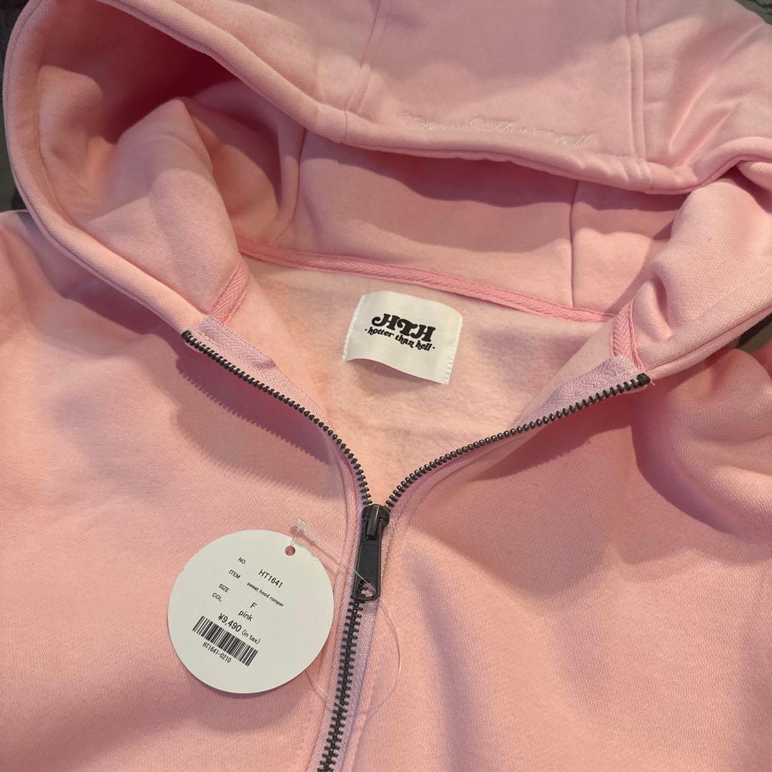 未使用HTHsweat hood romper HTHロンパース