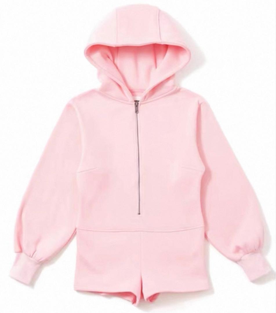 未使用HTHsweat hood romper HTHロンパース