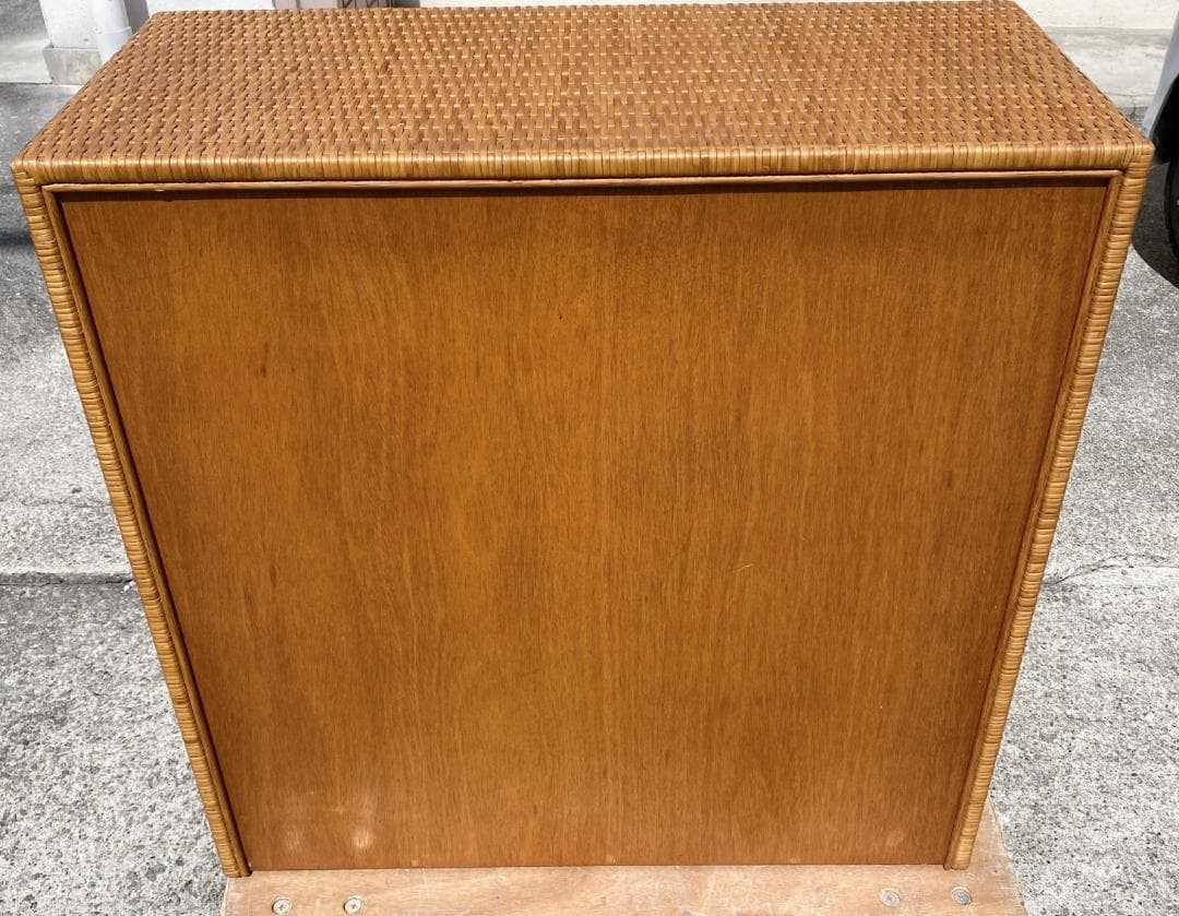 M373 ラタン チェスト 4段引き出し レトロ アンティーク