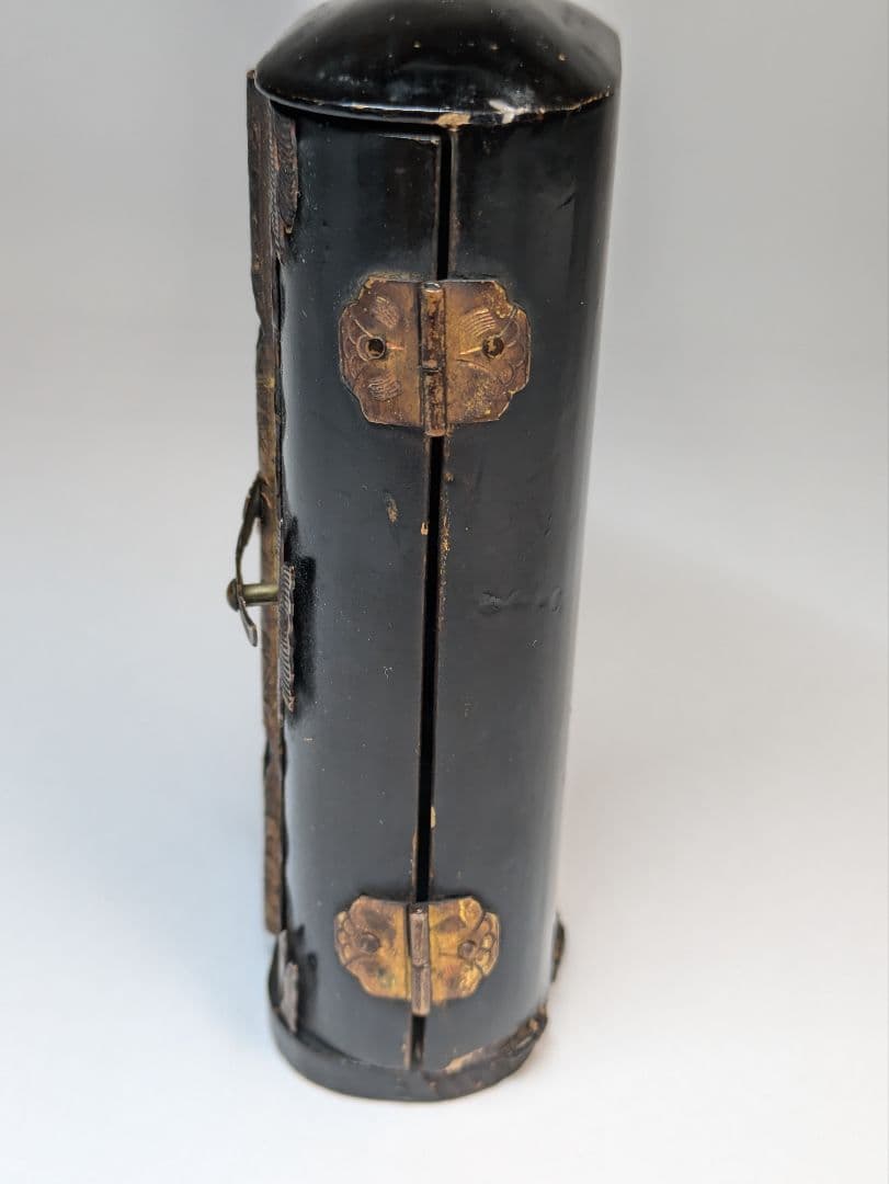 毘沙門天　念持仏　懐中仏　木彫　骨董　江戸時代　厨子　細密彫刻