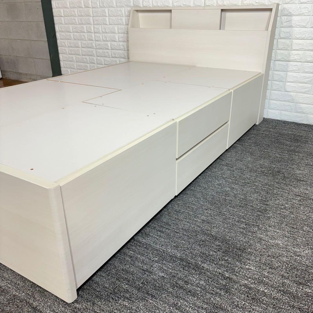 ニトリ ベットフレーム セミダブルサイズ 収納付き 寝具 家具 C060