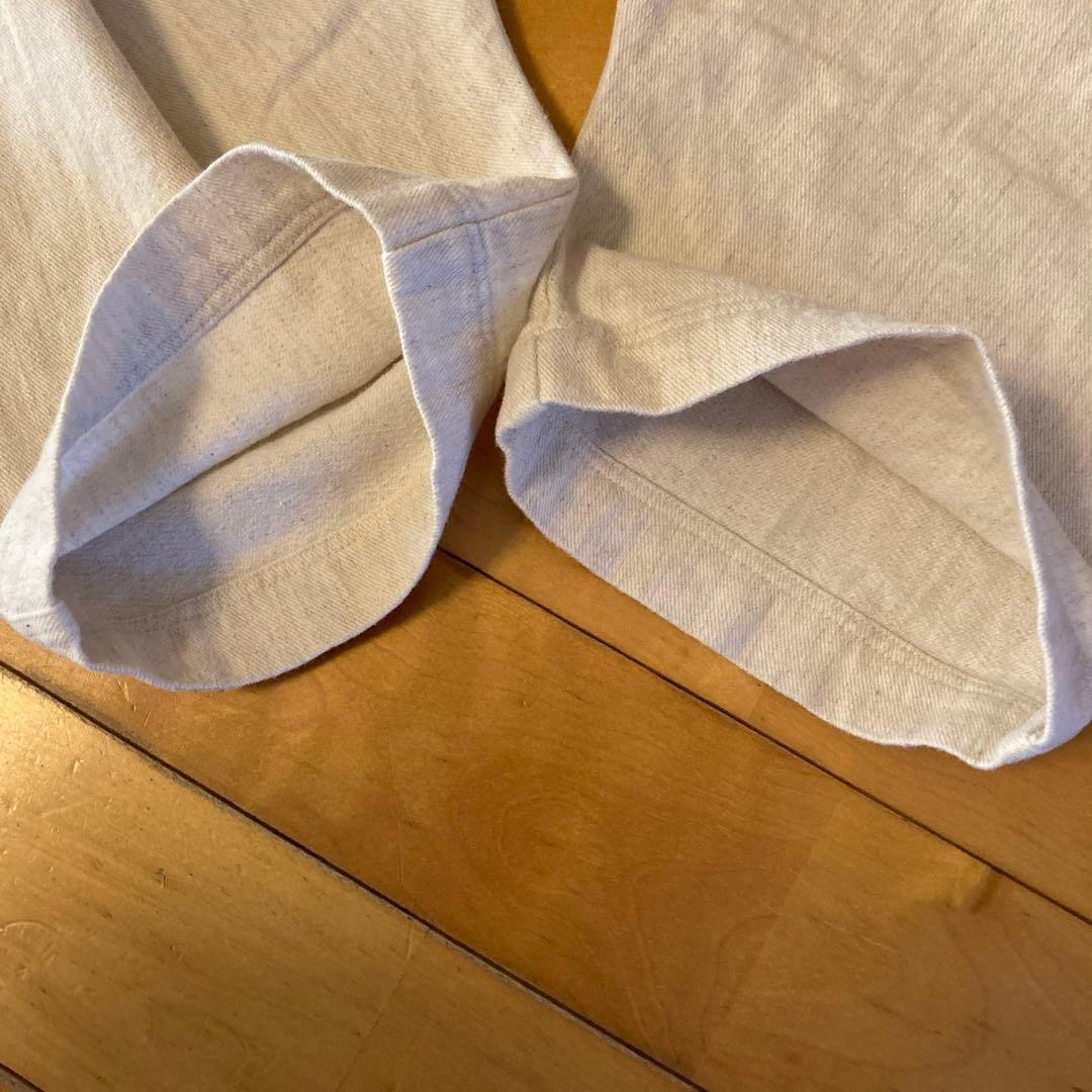 イチアンティークス　綿麻サルエルパンツ　アイボリー　日本製　極美品