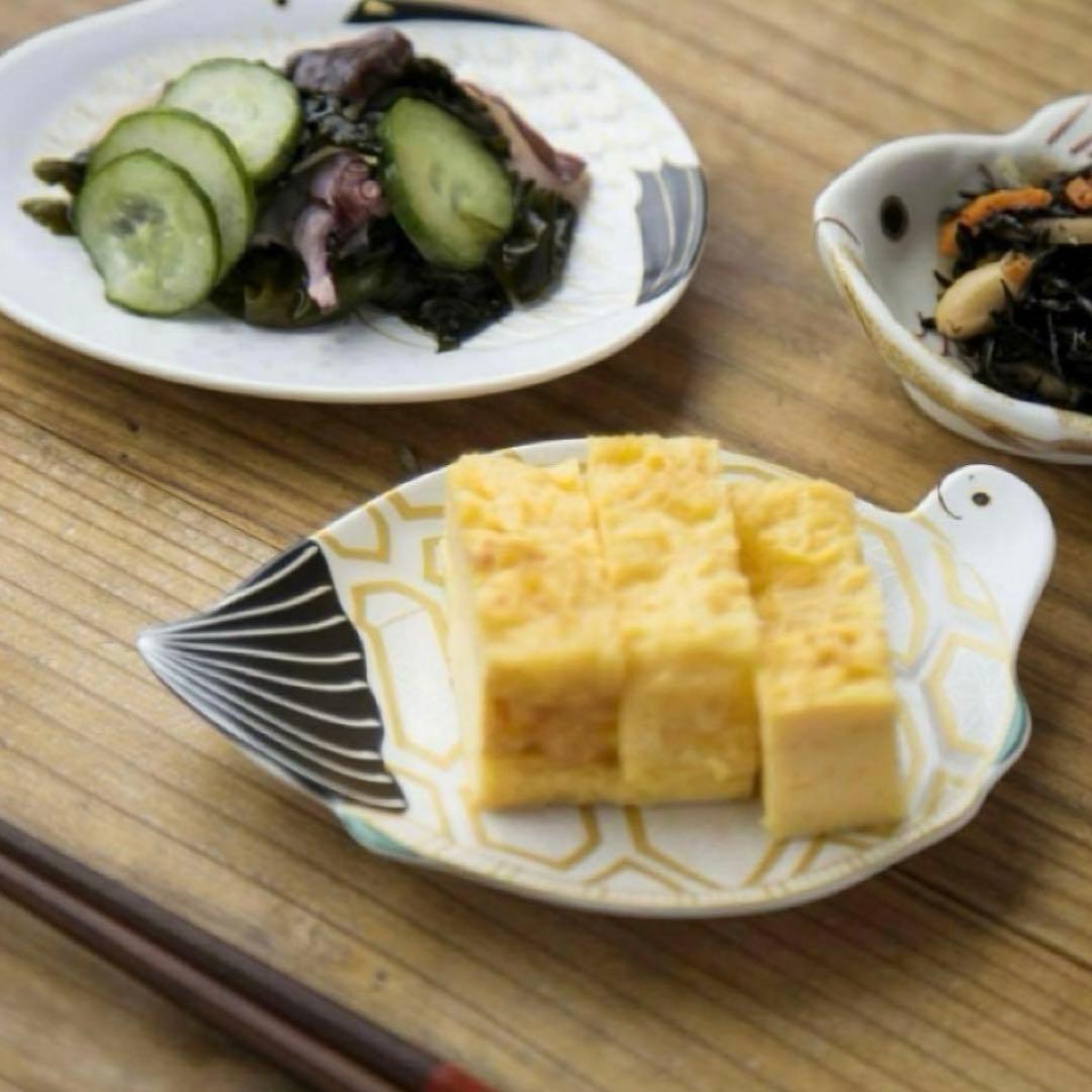 【新品】【大人気】有田焼　幸楽窯　鶴亀銘々皿セット　縁起物