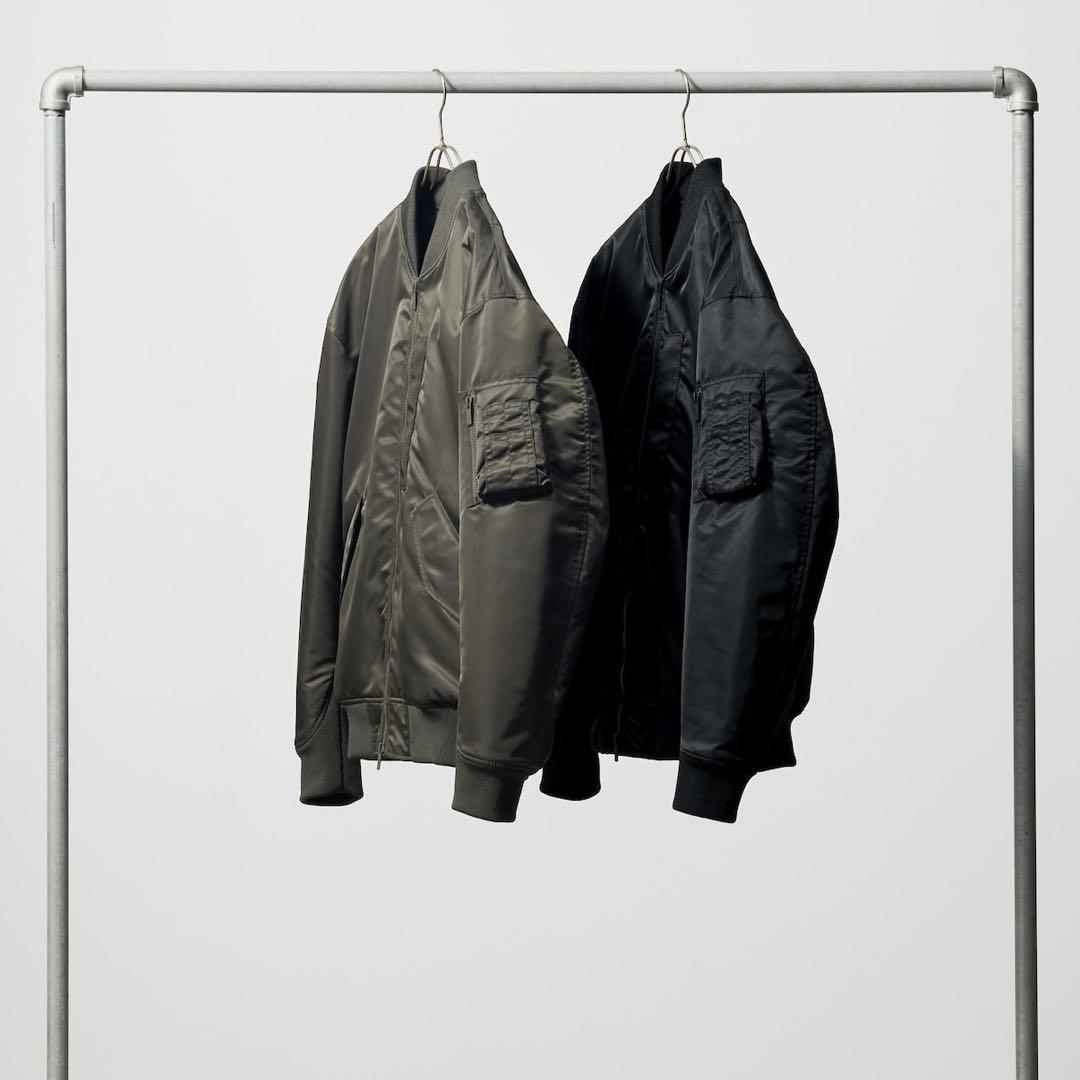 ハイブリッドダウンオーバーサイズ MA-1 XLグレー