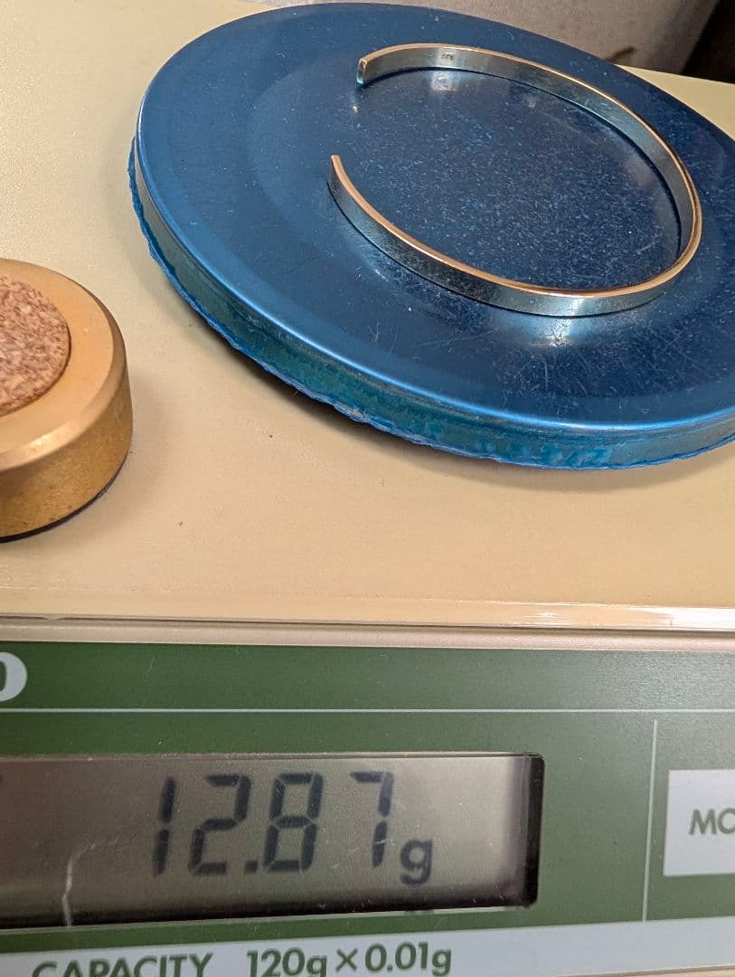 K18 ハンドメイド バングル 12.8g