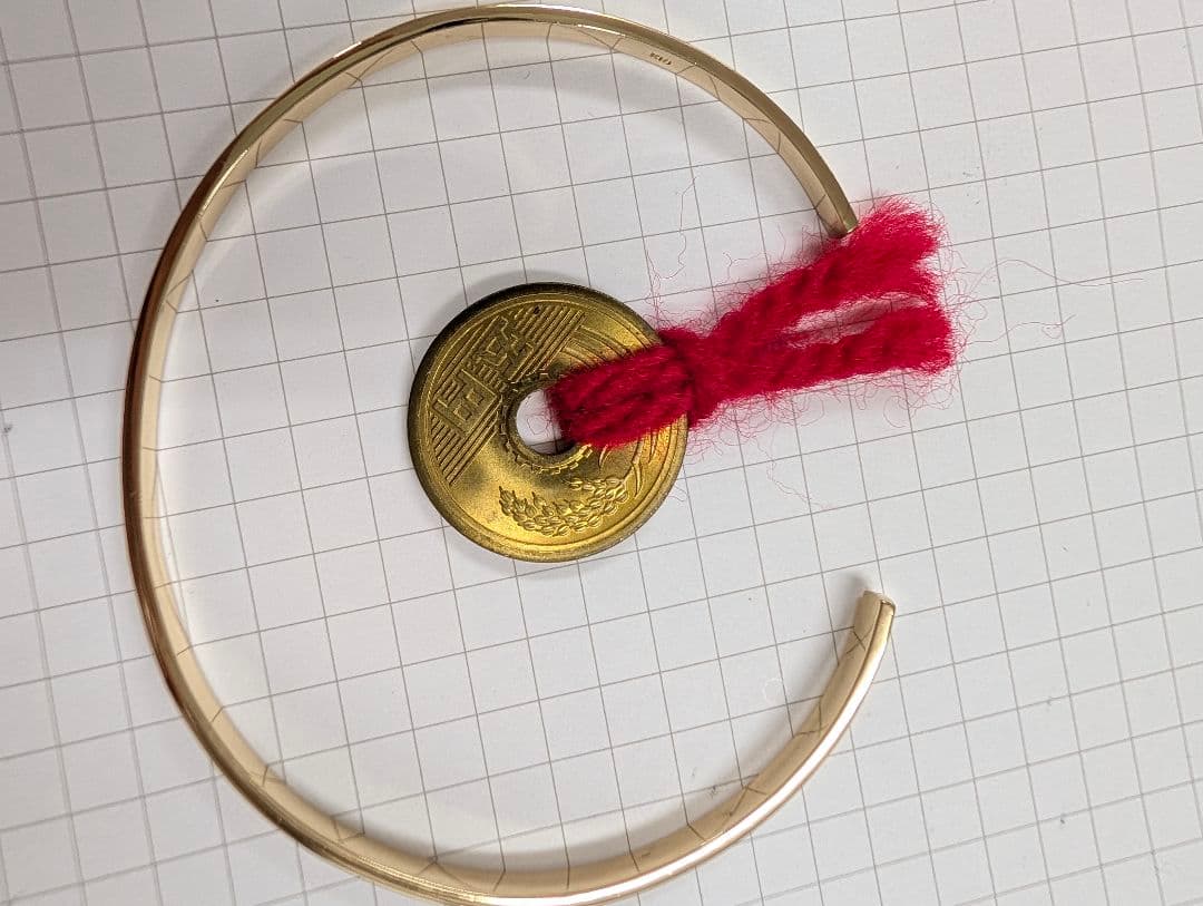 K18 ハンドメイド バングル 12.8g