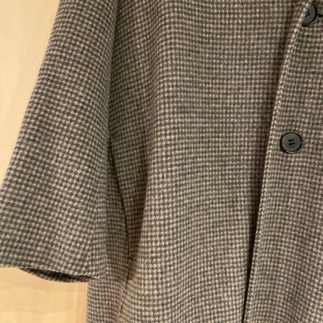 le Glazik チェスターコート 茶系チェック