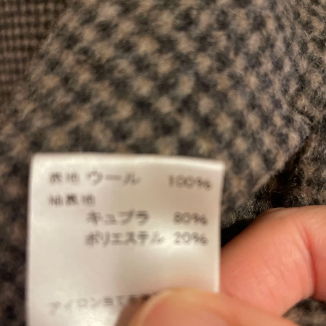 le Glazik チェスターコート 茶系チェック