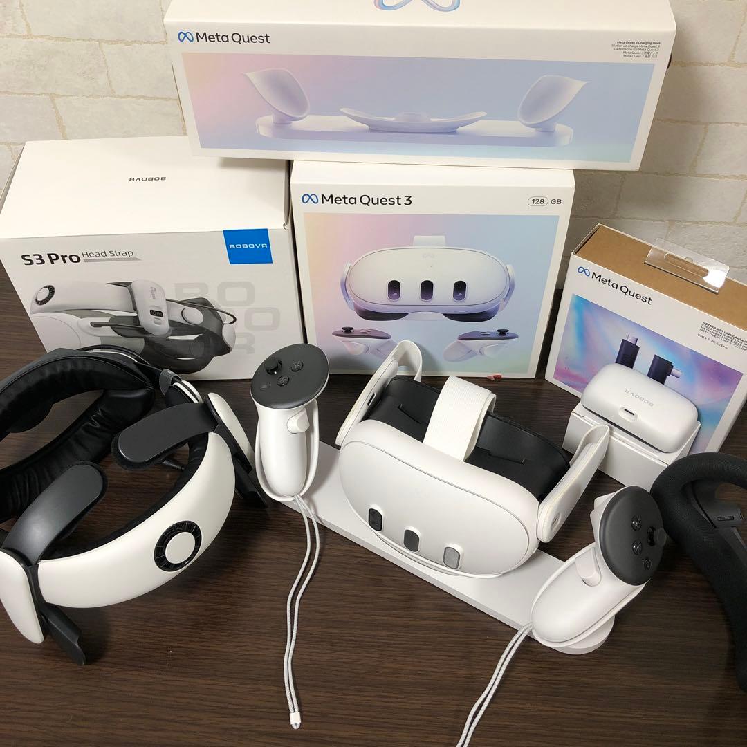 【付属品多数】 Quest3 128GB BOBOVR S3 Pro等