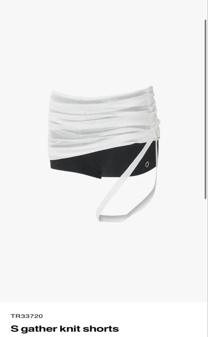 パンツ S gather knit shorts