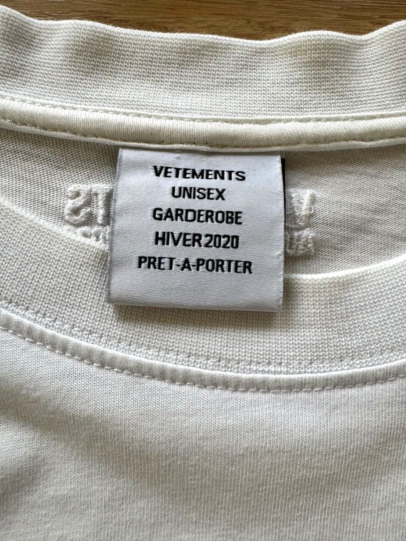 VETEMENTS ヴェトモン オーバーサイズ Tシャツ ホワイト