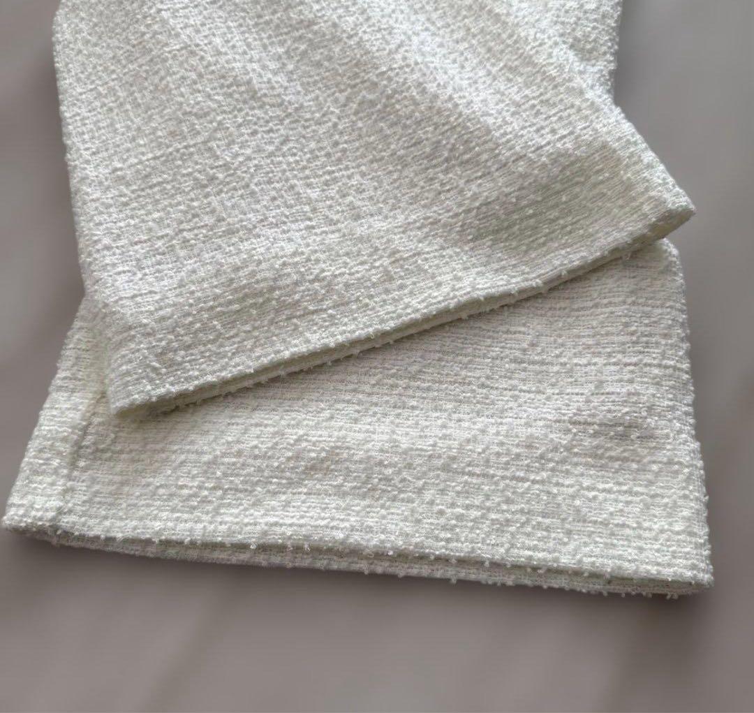 maison de Dolce. ツイードサロペットパンツ ホワイト