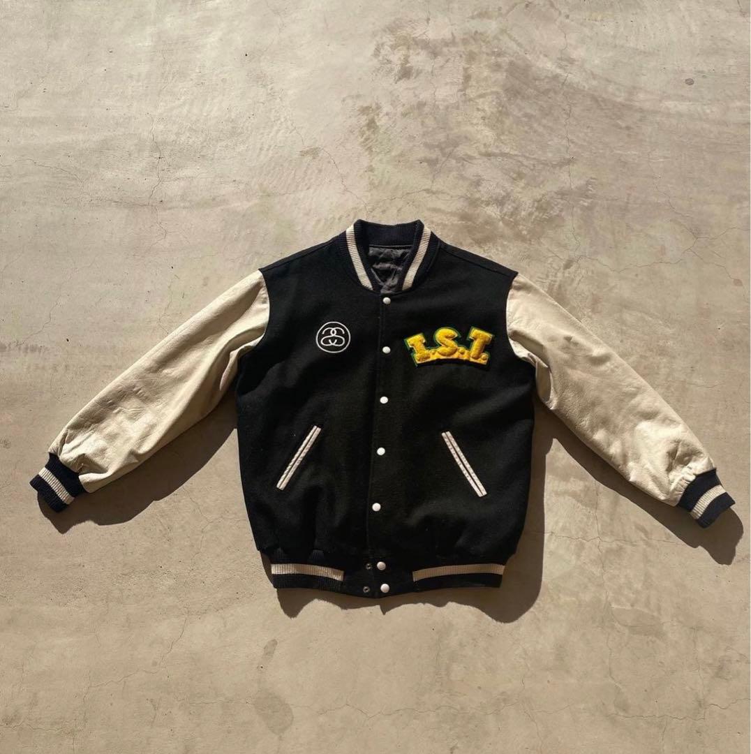 専用OLDSTUSSY/タグ欠損ISTバーシティージャケットスタジャン