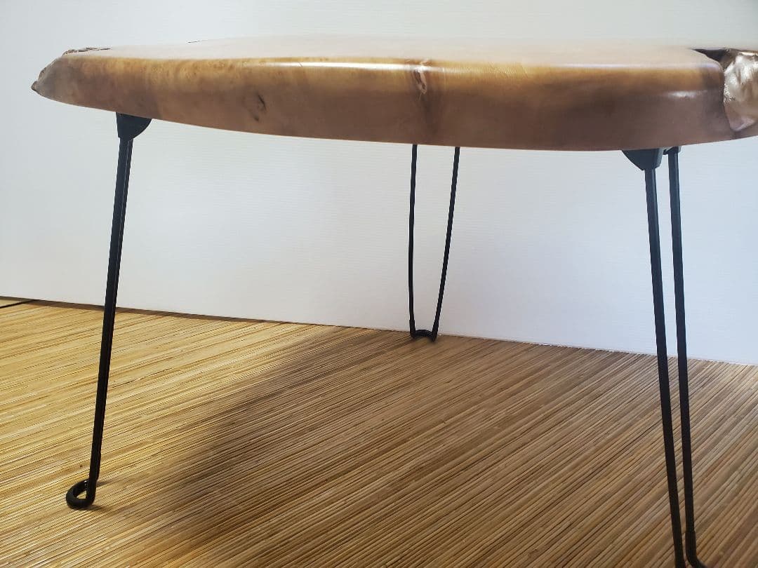 値下げ 天然木 楓丸型テーブル