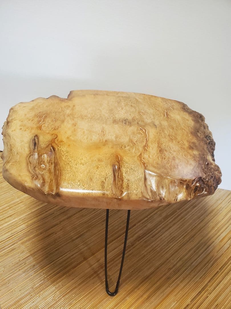 値下げ 天然木 楓丸型テーブル