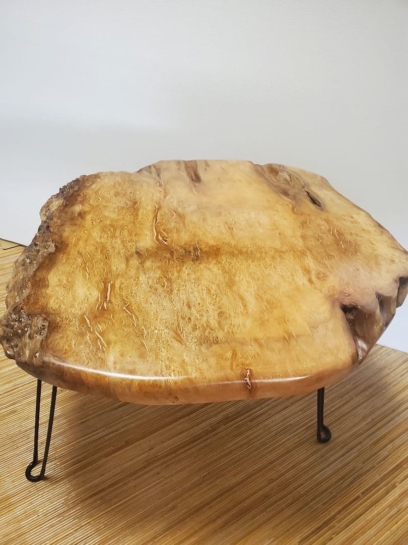 値下げ 天然木 楓丸型テーブル