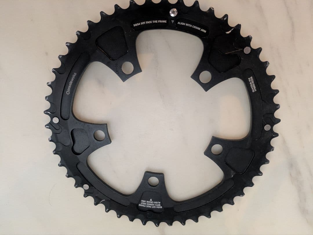 プラクシスワークス チェーンリング 50/34T BCD110 美品