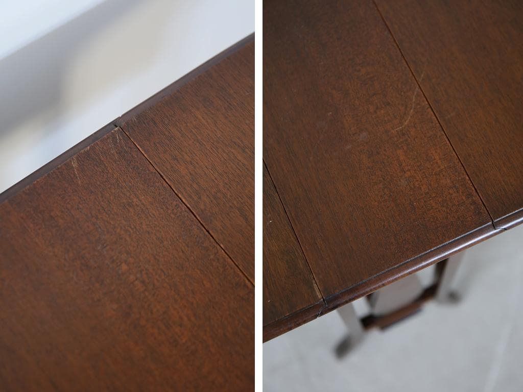 英国アンティーク木製ゲートレッグテーブル/ダイニング机/バタフライ(91-59)