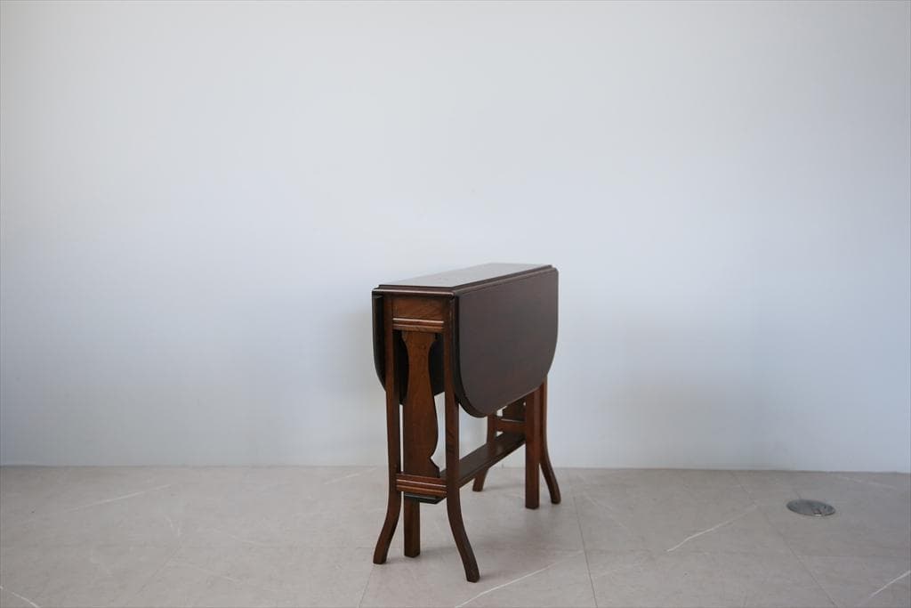 英国アンティーク木製ゲートレッグテーブル/ダイニング机/バタフライ(91-59)