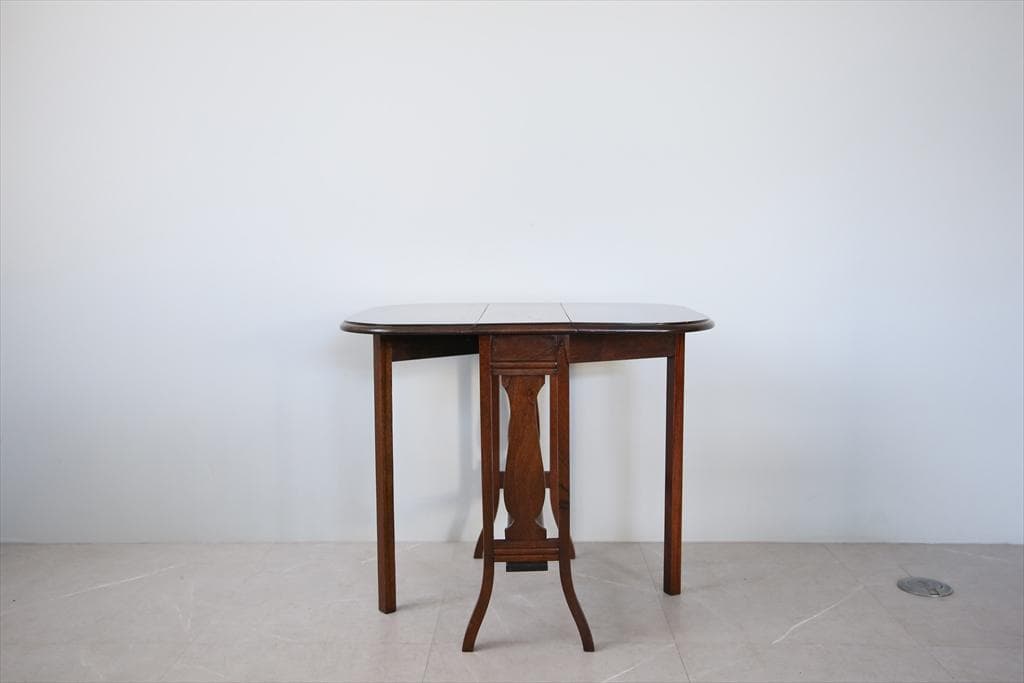 英国アンティーク木製ゲートレッグテーブル/ダイニング机/バタフライ(91-59)