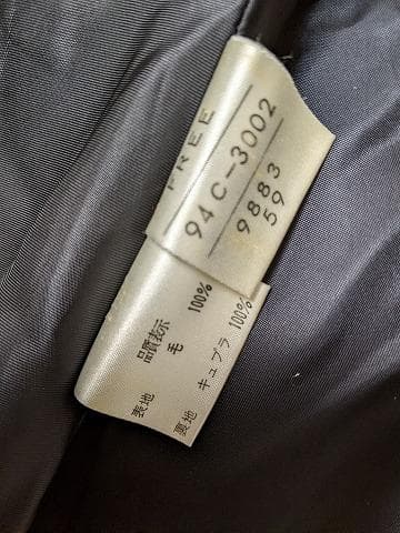 A719　カシミヤ　ウール　フォックス　フード　ポンチョコート　マント　ショール