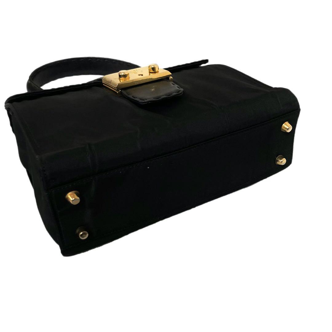 美品　希少　PRADA プラダ　ハンドバッグ　トートバッグ　ナイロン　レザー