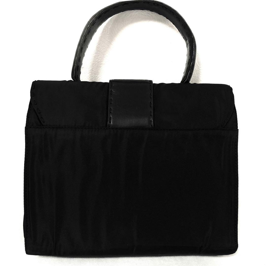 美品　希少　PRADA プラダ　ハンドバッグ　トートバッグ　ナイロン　レザー