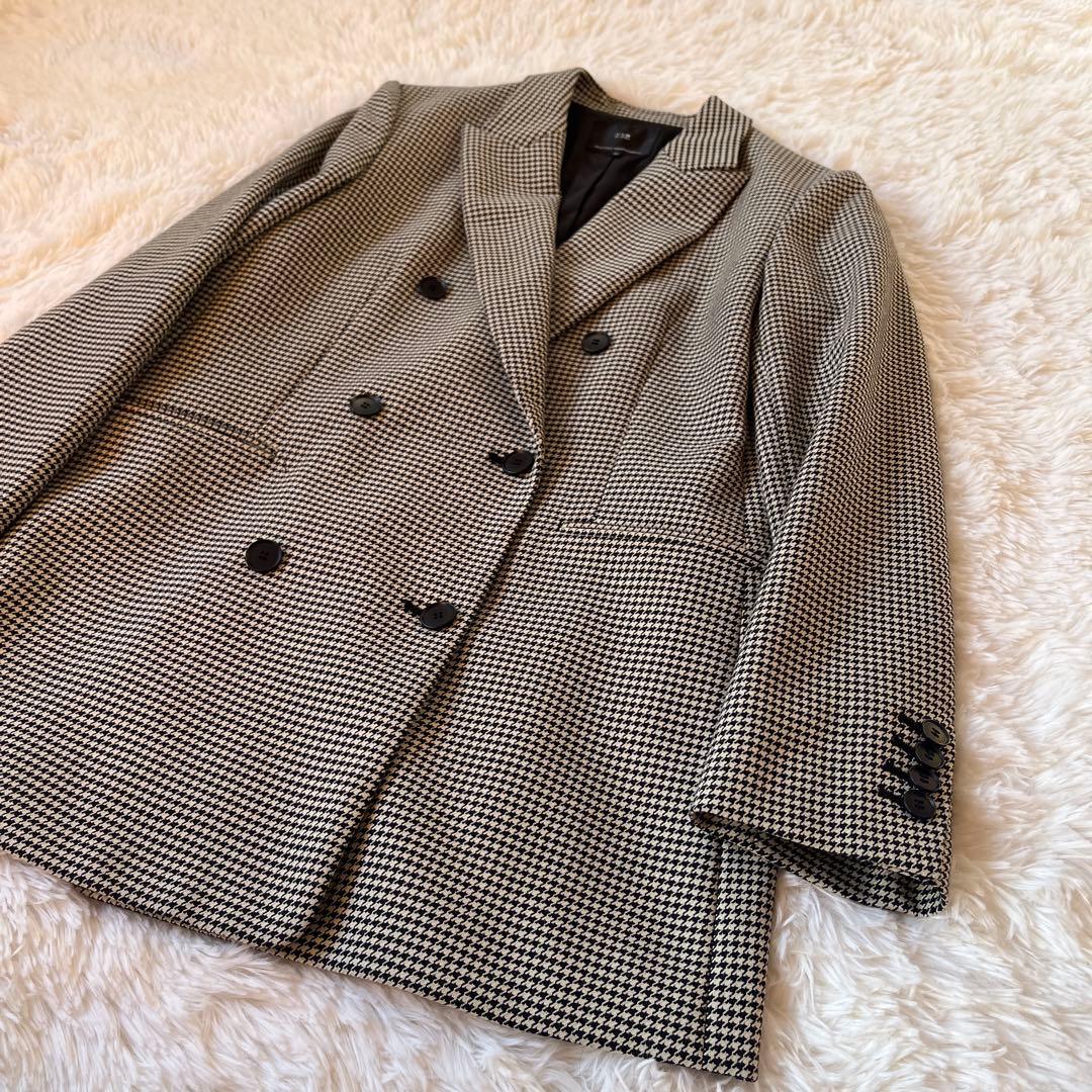 美品　23区【杏さん着用】ガンクラブチェックストレッチ ジャケット　M