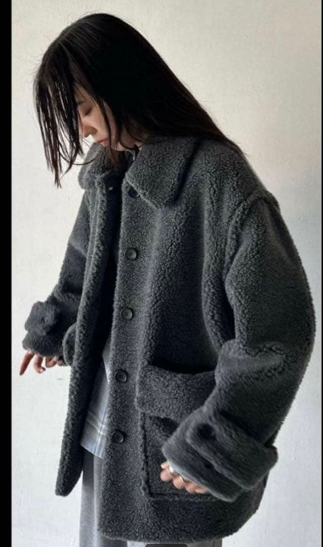 CLANE RIDGE POCKET BOA OVER COAT ボアコート