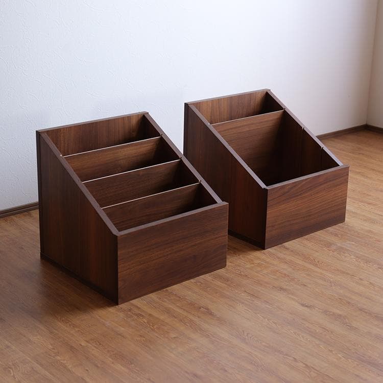 【2個】レコード lp 収納 ラック マガジンラック ボックス 日本製 完成品