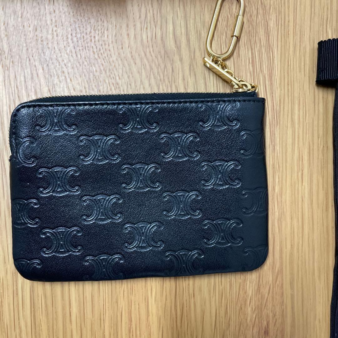 セリーヌトリオンフケースキーケースCELINEエンボスレザーエディスリマン