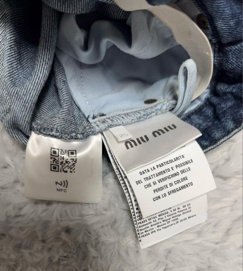 miu miu デニムショートパンツ 25